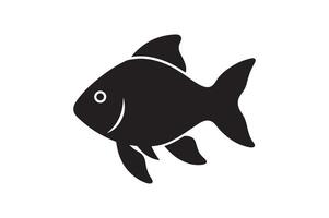 Fish Silhouette Style with white background vector