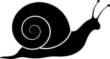 Snail silhouette design black color vector