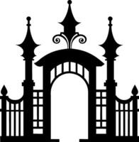 A Gate design silhouette design vector