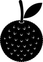 Lychee silhouette design with a white background vector