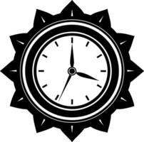 Realistic Clock silhouette with a white background vector