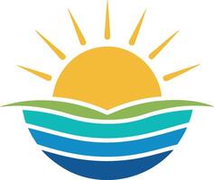 Sunsea logo design with a white background vector