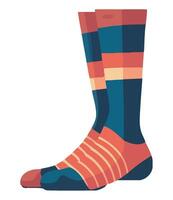 A pair of socks with colorful stripes vector