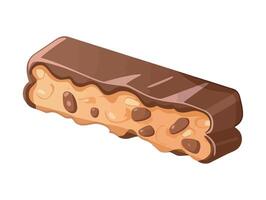 A chocolate bar with nuts and chocolate on it vector