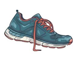 An illustration of a running shoe vector