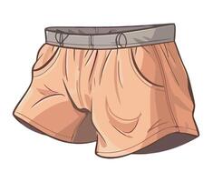 A cartoon shorts with a belt vector