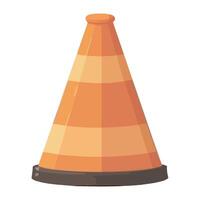 A traffic cone on a white background vector
