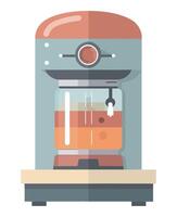 Coffee machine with coffee and milk illustration vector
