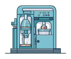 A machine with a machine inside it vector