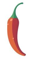 A red chili pepper on a white background vector