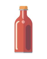 A red bottle with a lid on it vector