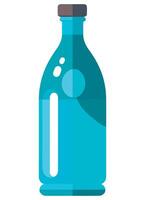 A blue bottle with a lid on it vector