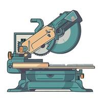 A circular saw is shown on a white background vector
