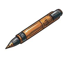 A pen with a black and brown color vector