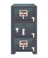 Safe deposit box with keys and lock on white background vector