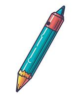 A pencil with a blue tip and red tip vector