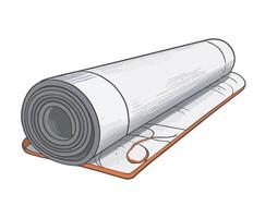A rolled up piece of paper with a white background vector