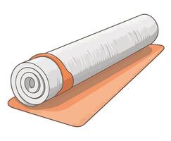A rolled up piece of carpet on a white background vector