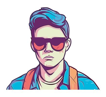 A man with sunglasses and a backpack