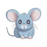 A cartoon mouse with big eyes and big ears vector