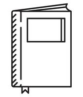 An open book with a blank page vector