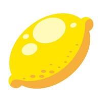 A lemon is shown on a white background vector