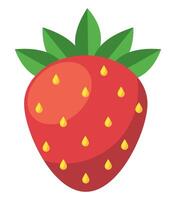 A strawberry with yellow drops on it vector