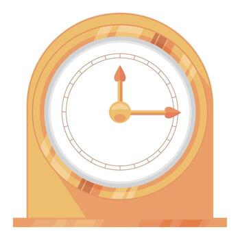 A clock on a table with a white background vector