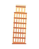 The leaning tower of pisa vector