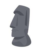 An easter island statue on a white background vector
