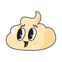 A cartoon character of a poo with a big smile vector