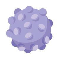 A purple virus with many dots on it vector