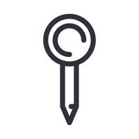 A pin with a circle on it vector