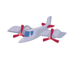 A small airplane with propellers on it vector