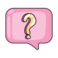 Question mark icon in speech bubble illustration design vector