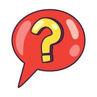 Question mark speech bubble icon illustration design vector