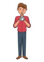 Man with camera illustration design vector