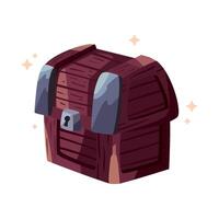 An illustration of a chest with a lock vector