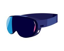 A pair of goggles on a white background vector
