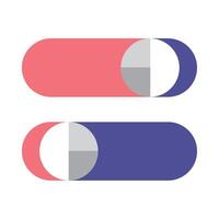Two buttons with different colors and shapes vector