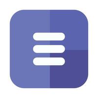 The icon for the app is a square with a white line vector