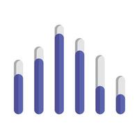 A graph of different colors and different shapes vector