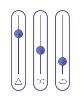 Three different types of musical instruments with different shapes vector