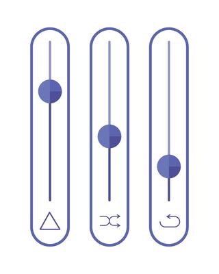 Three different types of musical instruments with different shapes