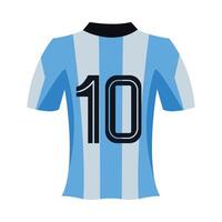 The number 10 jersey of argentina is shown on a white background vector