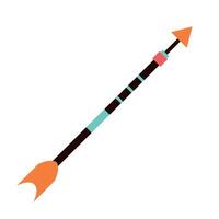 An arrow with a red and orange tip vector