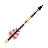 An arrow with a red and black tip vector