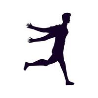 Man running silhouette illustration vector