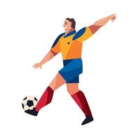 Soccer player in action illustration vector