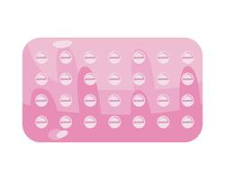 Pill pack icon in cartoon style on a white background vector